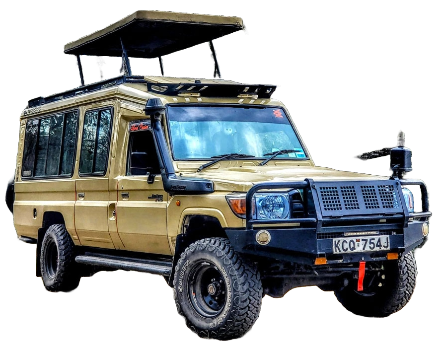 Roof-tent Land Cruiser rental Kenya